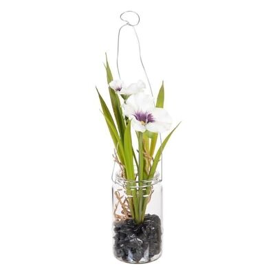 ARTIFICIAL WHITE PANSY PLANT CT604076