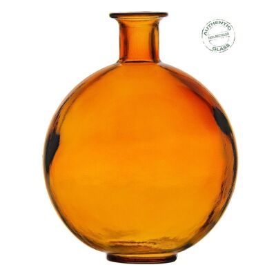 AMBER VASE RECYCLED GLASS DECORATION CT608114