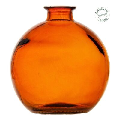 AMBER VASE RECYCLED GLASS DECORATION CT608115