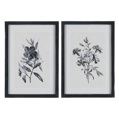 QUADRO STAMPA FIORE 2/M NERO-BIANCO CT608842