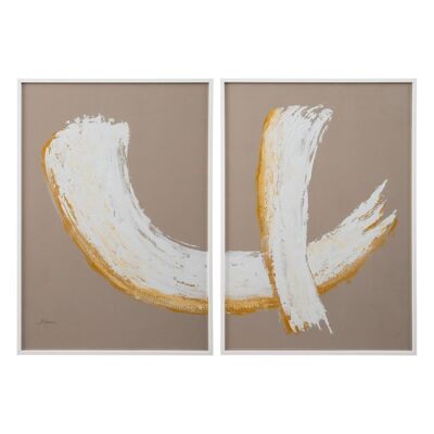 ABSTRACT PAINTING PICTURE 2/M CREAM CT600795