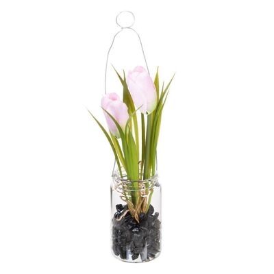 ARTIFICIAL PINK TULIP PLANT CT604079