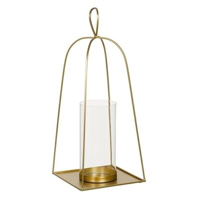 PORTAVELAS ORO CRISTAL/METAL DECORACIÓN CT604588