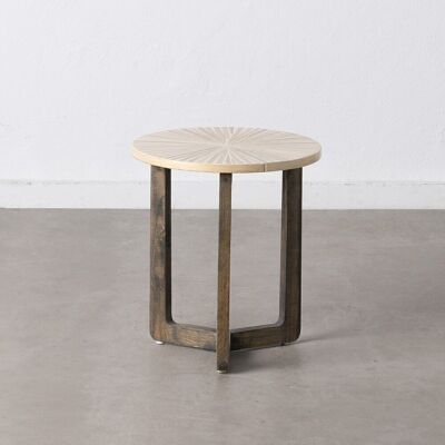 BEIGE BAMBOO SIDE TABLE / "MDF" CT605675