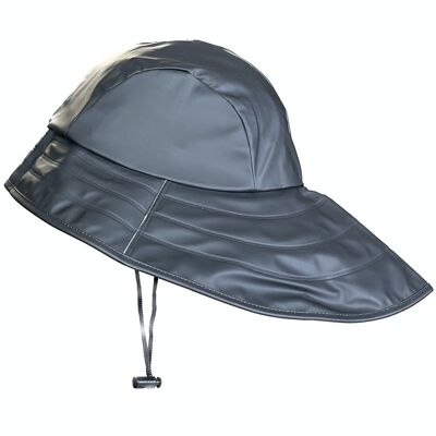 Chapeau de pluie Sou'wester SoftSkin pour homme, femme et enfant, 100 % imperméable, noir