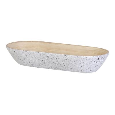 NATURAL-WHITE BAMBOO TRAY DECORATION CT605686