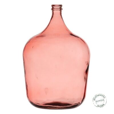 PINK GLASS BOTTLE RECYCLED DECORATION CT608133