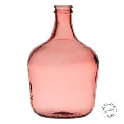 PINK GLASS BOTTLE RECYCLED DECORATION CT608134