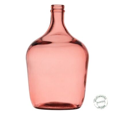 PINK GLASS BOTTLE RECYCLED DECORATION CT608135