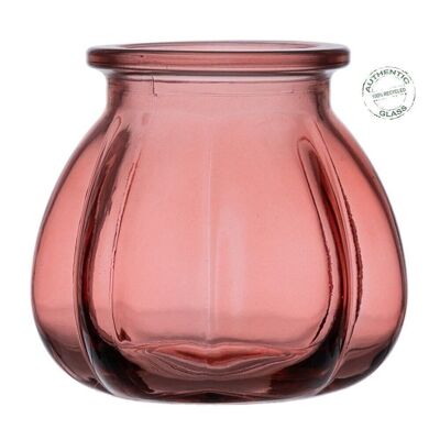 PINK RECYCLED GLASS VASE DECORATION CT608137