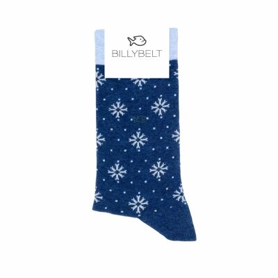 Combed cotton socks Patterned - Snowflake
