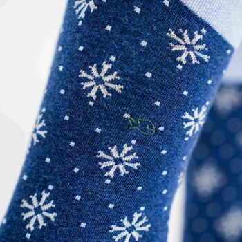 Chaussettes en coton peigné À motifs - Snowflake 4
