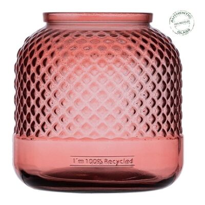 PINK RECYCLED GLASS VASE DECORATION CT608141