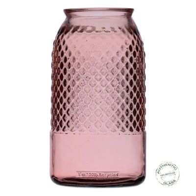 PINK RECYCLED GLASS VASE DECORATION CT608142