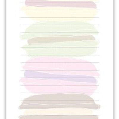 Mémo achat - Thème : Macarons (SKU : 5747)