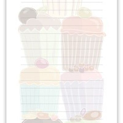 Mémo achat - Design: Cupcakes (SKU: 5745)