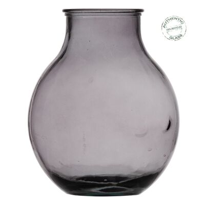 RECYCLED GLASS GRAY VASE DECORATION CT608150