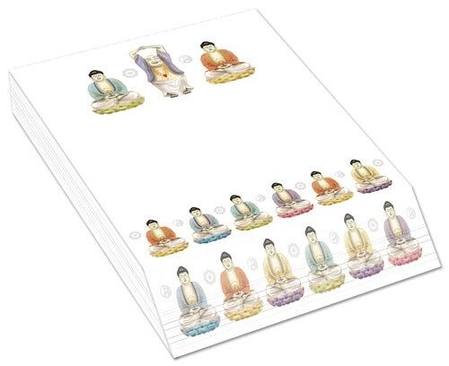 Bloc-Notes - DIN A6 - bord avant biseauté - design: Buddha (SKU: 5875)