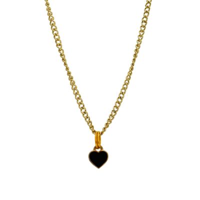 Dainty heart necklace (black necklace only)