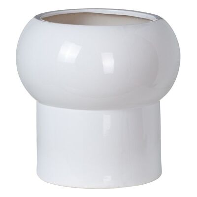 DÉCORATION JARDINIÈRE CÉRAMIQUE BLANCHE CT604692