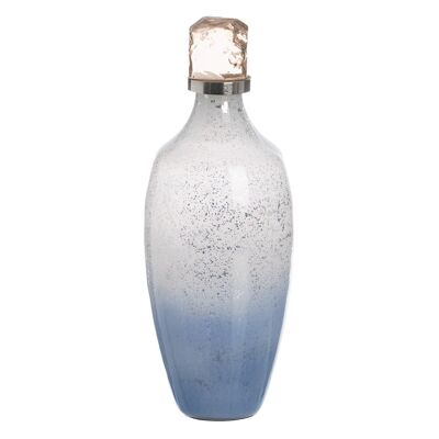 DEKORATIVE BLAUE GLASFLASCHE CT607732