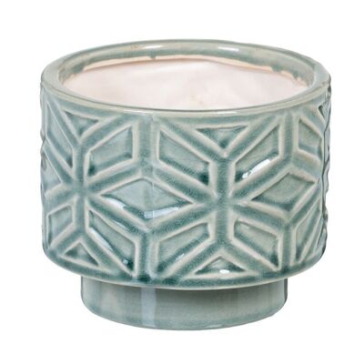 BLUE CERAMIC PLANTER DECORATION CT604697