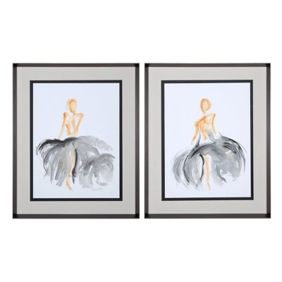 BEIGE-BLACK WOMEN PICTURE CANVAS CT607136