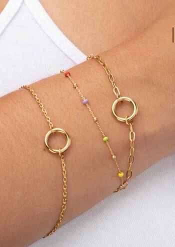 Bracelet en argent multicolore Soraya 2