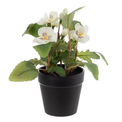 ARTIFICIAL WHITE PANSY PLANT CT602154