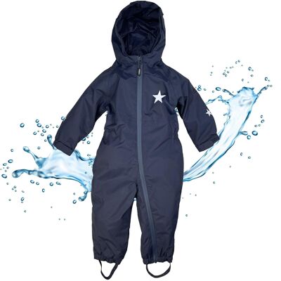 Tuta antipioggia per bambini - traspirante e impermeabile - blu scuro / navy