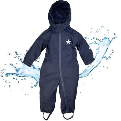 Traje de lluvia para niños - transpirable e impermeable - azul oscuro / azul marino