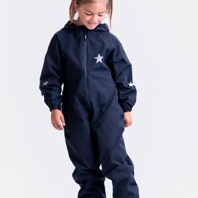 Combinaison de pluie pour enfant - respirante et imperméable - bleu foncé / bleu marine