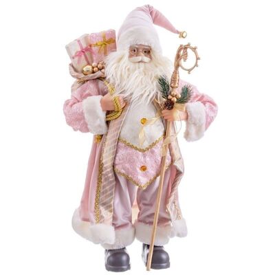 NATALE - TESSUTO BABBO NATALE ROSA CT720514