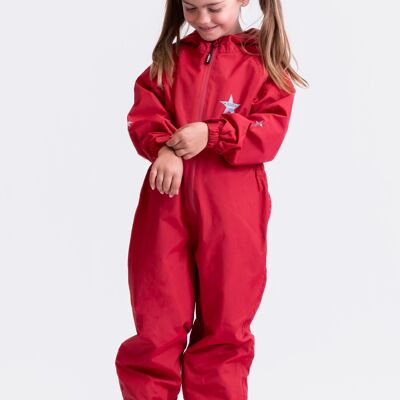 Traje de lluvia para niños - transpirable e impermeable - rojo