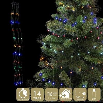 CHRISTMAS - CURTAIN 224 MULTICOLOR LED LIGHTS CT115077