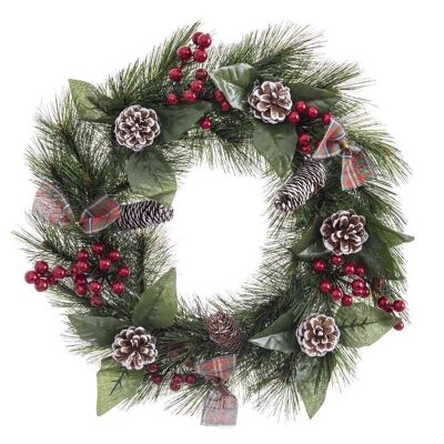 CHRISTMAS - HOLLY WREATH WITH BOW CT118597