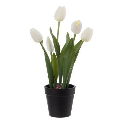 ARTIFICIAL WHITE TULIPS PLANT CT602160