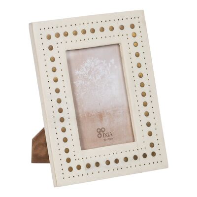 PHOTO FRAME 10X15 CREAM-GOLD RESIN CT607798