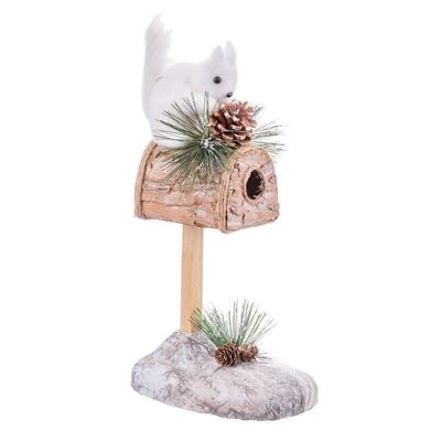 CHRISTMAS - SQUIRREL WITH WHITE POLYFOAM HOUSE CT720528
