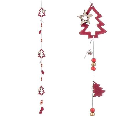 CHRISTMAS - WOODEN TREE GARLAND CT720928