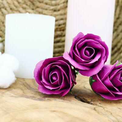Soap flower – Small violet rose