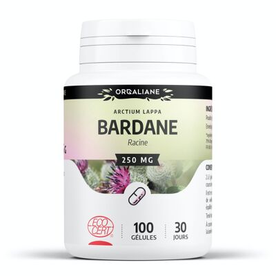 Bardana orgánica - 250 mg - 100 cápsulas