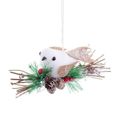 CHRISTMAS - BIRDS PENDANT WITH POLYFOAM BRANCHES CT720933