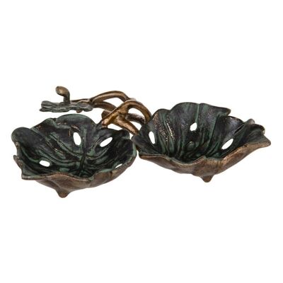 TRAY LEAVES GREEN-COPPER METAL CT607822