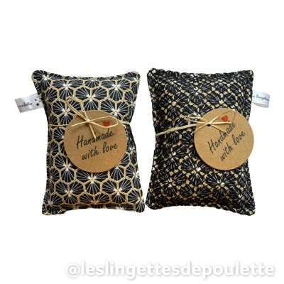 Set of 2 washable sponges-Duo Washable sponges' Riad Black "