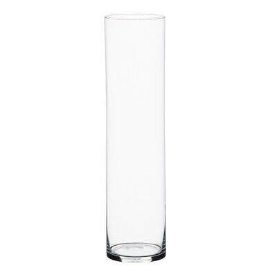 TRANSPARENT GLASS CYLINDRICAL VASE CT606044