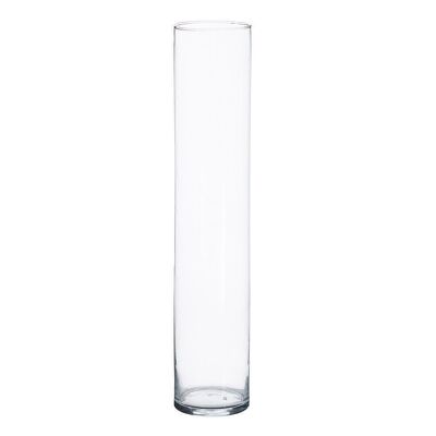 TRANSPARENT GLASS CYLINDRICAL VASE CT606045