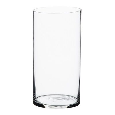 TRANSPARENT GLASS CYLINDRICAL VASE CT606046