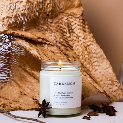 Scented Minimalist Cardamom Candle - Spicy
