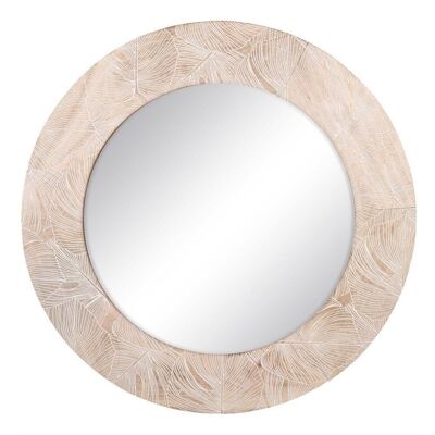 ESPEJO BLANCO ROZADO MADERA DE MANGO CT607459